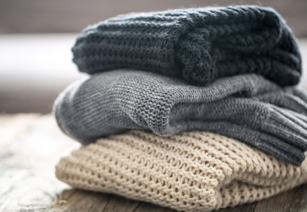 Stack of sweaters