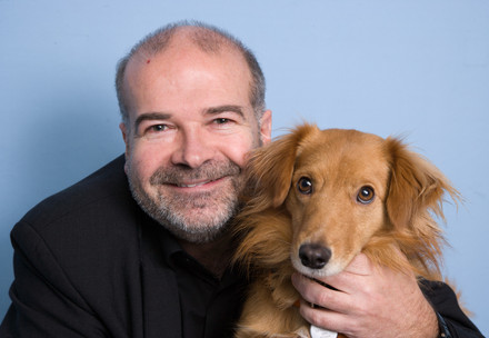 Helmut Dungler with his dog
