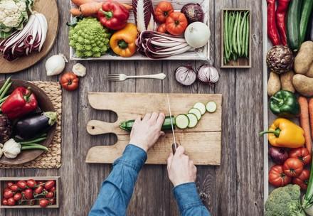 Cooking and prepping vegan food