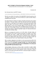 Joint Statement Letter on Sustainable Catering  at COP27