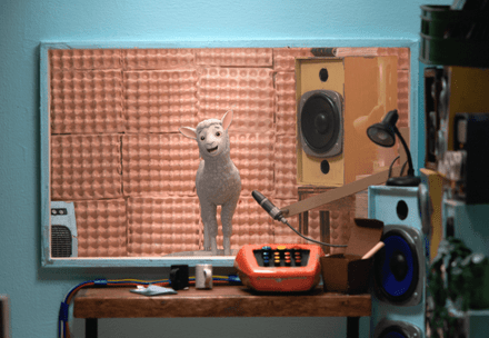 Lamb Sunny in the animated video 'Be Their Voice'